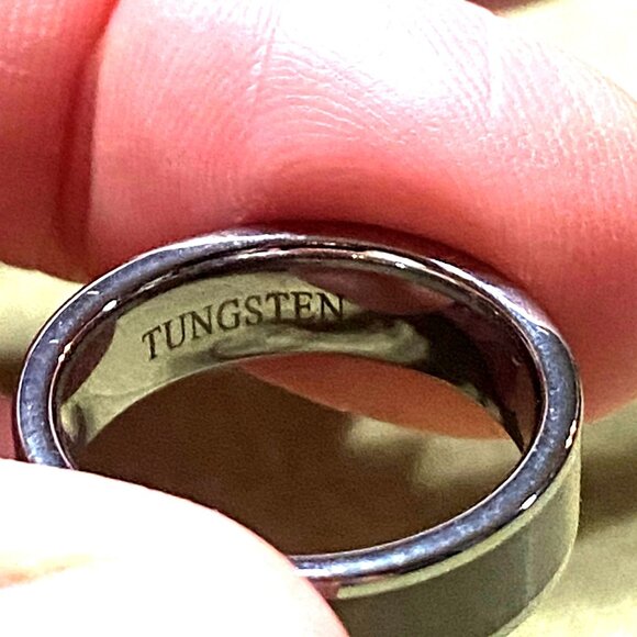 Tungsten Size 6 Mens Gunmetal Gray Wedding Band - Picture 2 of 6